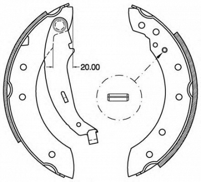 OPEN PARTS bsa211100 -  Комплект тормозных колодок